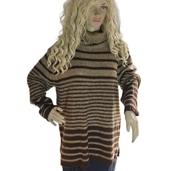 Carolyn Taylor Essentials Sweater  Cream Brown Size L - Picture 1 of 16